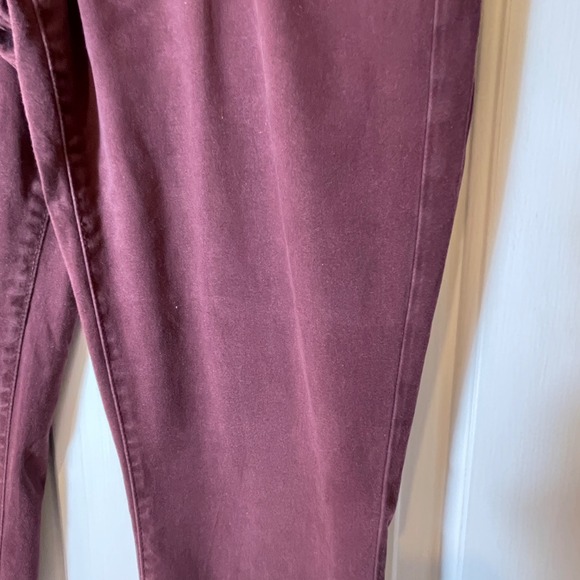 Made and Loved Loft Purple Burgundy Soft Brushed Cotton Pants Jeans Size 14 - Picture 6 of 8